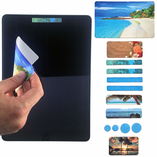 Picture of Webcam Covers - Laptop Webcam Cover - Tablet Webcam Covers - Smart TV & for Every Size Webcam on Any Device - Reusable/Multi-use - Protect Your Privacy with Gecko - Beach