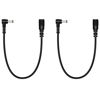 Picture of Fancasee 2 Pack 5.5mm x 2.5mm DC Power Extension Cable 90 Degree Right Angle Male to Female Plug Jack Extension Cord for IP Camera CCTV Security Camera Surveillance LED
