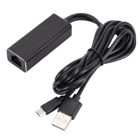 Picture of VizGiz Fire TV Stick Ethernet Adapter Micro USB to RJ45 Network LAN Port Converter Card with 3FT USB Power Supply Cable for TV Sticks Chromecast Ultra Streaming Video Without Buffer