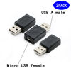 Picture of rgzhihuifz 3 Pack USB 2.0 A Male to USB Micro Female Adapter Converter