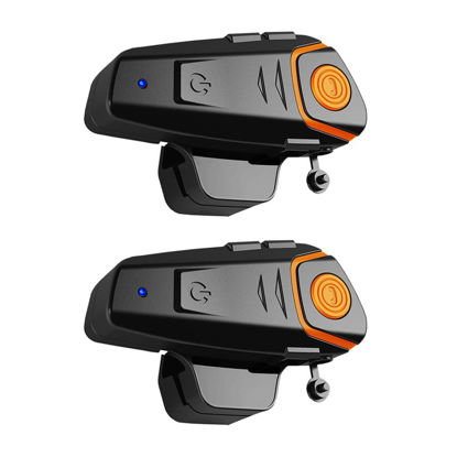 Picture of Yaconob Helmet Bluetooth Headset Bt-S2ns, 1000m Helmet Communication System, Connect Up to 3 People 2 People Talk at The Same Time（2pack）