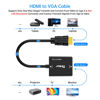 Picture of Yinker HDMI to VGA Adapter 2 Pack, HDMI to VGA Converter Gold-Plated Male to Female, Duplicate Extend Screen for Computer Desktop, Monitor, Projector, HDTV, Chromebook