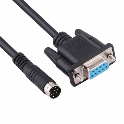 Picture of 6FT DB9 to RS232 MD 8p Male Serial Cable for Rockwell AB MicroLogix 1400 PLC Programming 1761-cbl-pm02