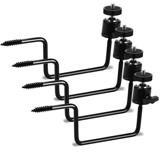Picture of ALTIN Trail Camera Tree Mount, Trail Camera Holder, Hunting Accessory, 4 Pack Tracking Camera Bracket, Tree 1/4" x 20 Screw，360° Rotatable Interface Trailcam Holder for Hunting，Can Carry 5KG