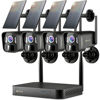 Picture of Kittyhok Solar Security Cameras Wireless Outdoor System | 4pcs 2K Ultr HD Pan Tilt Home Solar Security Camera with Human Detection, Spotlight | 10CH Smart NVR, 60 Days Local Storage
