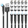 Picture of Magnetic Charging Cable, 540° Rotating Magnetic Phone Charger [6-Pack, 3ft/3ft/3ft/6ft/6ft/10ft] 3 in 1 Magnetic Charger Cable Nylon Braided Magnetic USB Cable for iProduct/Micro USB/Type C Device