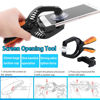 Picture of Haojiaho 19 PCS Phone Screen Repair Kit, Suction Cup Pliers Opening Repair Kit, Ultra-Thin Prying & Open Tool for iPhone, Laptop, iPad, Cell Phone, MacBook, Tablet, Computer, Electronics Repair