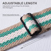 Picture of Padwa Lifestyle Adjustable Stripes Camera Strap - 2" Wide Top Layer Cowhide Head Camera Straps for Photographers, Adjustable Soft Cotton Rope Weave Neck & Crossbody Strap Quick Release for All Cameras