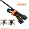 Picture of YEZriler 8 Pin PCIe Cable for EVGA Power Supply, PCIe 8 Pin Male to Dual 8 Pin (6+2) Male PCI Express Power Adapter Sleeved 25-inch+9-inch (63cm+23cm)