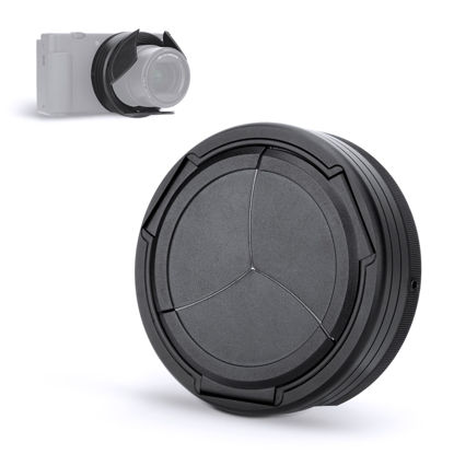 Picture of Auto Lens Cap Cover for Sony ZV-1 II ZV-1II ZV1II ZV1 II and ZV-1 ZV1 Digital Camera, Lens Dust Cap with Automatic Opening & Closing Design, ZV-1 ZV1 Accessories No Vignetting Occurs (Black)