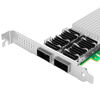 Picture of Vogzone 100Gb PCI-E NIC Network Card for Intel E810-CQDA2, 25GbE/50GbE/100GbE Dual QSFP28 Ports, with Intel E810 CAM2 Chip,100GbE PCI Express 4.0 X16 Ethernet Adapter Support RDMA iWARP/RoCEv2/UEFI