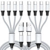 Picture of SVEUC USB C Splitter Multi Charging Cable,USB A/C to USB C PD & QC 3.1A Fast Charging[2Pack 4Ft], 4 in 2 Multi Charger Cord, with 4 Type-C Connectors Compatible with Cell Phones Tablets and More