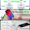 Picture of SVEUC USB C Splitter Multi Charging Cable,USB A/C to USB C PD & QC 3.1A Fast Charging[2Pack 4Ft], 4 in 2 Multi Charger Cord, with 4 Type-C Connectors Compatible with Cell Phones Tablets and More