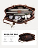 Picture of LOVEVOOK Laptop Bag for Women,17.3 Inch Laptop Tote Bag for Women,Vintage Leather Work Tote Bags Computer Teacher Bag,Waterproof Business Bag Office Briefcase