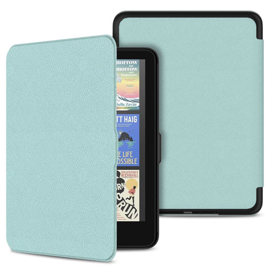 Picture of DICEKOO Case for 7" Kinlde Paperwhite 12th Gen & Kindle Colorsoft Signature Edition 1st Gen 2024 Release, PU Leather Cover with Auto Sleep Wake for Kindle Paperwhite Signature Edition - Agave Green