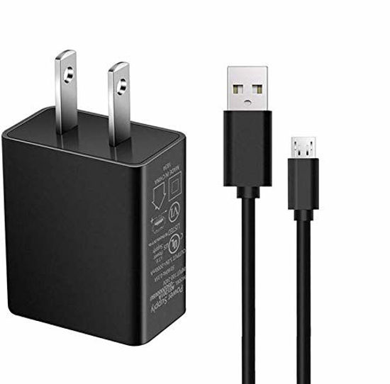 Picture of Micro Wall Charger Compatible with Samsung Galaxy Tab A 10.1 (2016), 8.0, 7.0, 9.7, Tab E, S2, Tab 4, 3, SM-T580/ 550/530/ 387/585/ 290/295 Tablet with 5Ft Charging Cable Cord (Black)