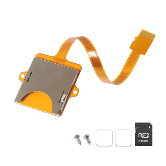 Picture of Micro SD Card to SD Card Extension Cable 3D Printer Adapter Cable FPC Material Memory Card Male and Female Adapters with Screw Holes Designed for Memory Cards Size External Conversion 3.9 in./15cm