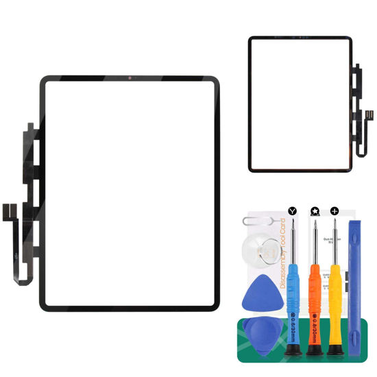 Picture of for iPad Pro 12.9 2021 Screen Replacement for iPad Pro 12.9 5th Touch Screen Repari Kits for iPad Pro 12.9 5th Gen Digitizer Screen Replacement A2379 A2378 A2461 Black (No LCD/Display)
