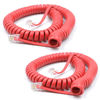 Picture of XANHAM Telephone Handset Cords Uncoiled 10 feet(Coiled 1.2 feet) with RJ9 4P4C Connectors Cable for Landline Phone, Red, 2 Pack, Universally Compatible, AV04905