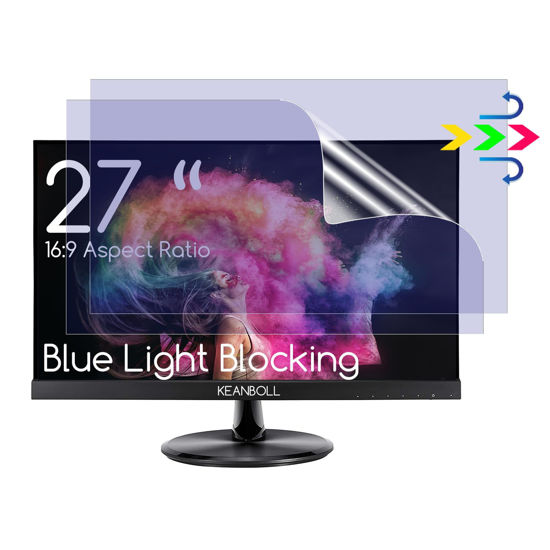 Picture of 2 PCS 27" Anti Blue Light Screen Protector for Sceptre/LG/Dell/HP/Acer/ViewSonic/ASUS/Aoc/Samsung 27 Inch 16:9 Widescreen Desktop Monitor,Eye Protection & Anti Glare film
