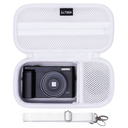 Picture of L LTGEM 4K Digital Camera Case Compatible with VJIANGER/YIGLLO/Zostuic/Duluvulu/Gavonde/XNSIAKXA/FlyFrost/SIXTARY/DUOCH 4K Vlogging Camera with Shoulder Strap, White