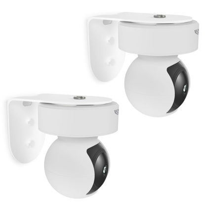 Picture of Zwolf Metal Wall Mount for Kasa Indoor Pan/Tilt Smart Security Camera, Upside Down or Upright Your Camera on Any Wall You Want, Get Any Viewing Angles (NOT Included Camera) (Pack of 2)
