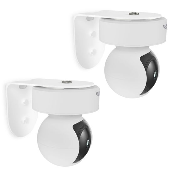 Picture of Zwolf Metal Wall Mount for Kasa Indoor Pan/Tilt Smart Security Camera, Upside Down or Upright Your Camera on Any Wall You Want, Get Any Viewing Angles (NOT Included Camera) (Pack of 2)