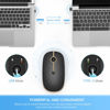 Picture of VssoPlor Type C Wireless Mouse USB C Rechargeable Portable Quiet Mouse USB and Type C Receiver Dual Mode Laptop Mouse for PC, Laptop, MacBook, Tablet-Black Gold