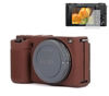 Picture of Pocoukate Camera Case for Sony ZV-E10 / ZV-E10L, Vlog Style Alpha ZV-E10 ZV-E10L Digital Camera Anti-Scratch Slim Fit Soft DSLR Camera Sleeve with Screen Protector (Coffee)