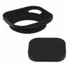 Picture of Haoge LH-E2P 49mm Square Metal Screw-in Lens Hood Hollow Out Designed with Cap for Leica Rangefinder Camera with 49mm E49 Filter Thread Lens Black