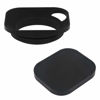 Picture of Haoge LH-E2P 49mm Square Metal Screw-in Lens Hood Hollow Out Designed with Cap for Leica Rangefinder Camera with 49mm E49 Filter Thread Lens Black