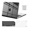 Picture of MOSISO Compatible with MacBook Pro 14 inch Case 2025 2024 2023 2022 2021 M4 M3 M2 M1 A3112 A3185 A3401 A2918 A2992 A2779 A2442, Plastic Hard Shell&Keyboard Cover&Screen Film&Pouch, Crystal Black