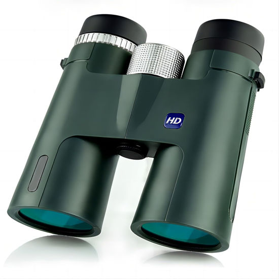 Picture of 10x42 Professional Adult Binoculars with Tripod and Smartphone Adapter, for Bird Watching, Hunting, Concerts, and Travel - Green