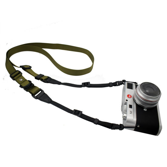 Picture of AOLLCCAE Camera Strap, Quick Adjustable Shoulder Sling Camera Neck Shoulder Strap for All Camera DSLR SLR Green