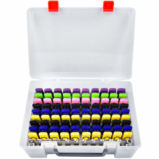 Picture of FULLCASE Flash Drive Case USB Memory Stick SD Card Storage Organizer- Holds 104pcs Thumb Drive Electronic Accessories Holder for Sandisk/for Samsung/for Inland/for PNY/for Netac (White)