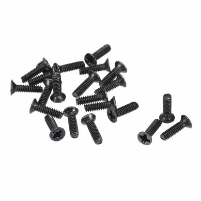 Picture of uxcell M2 x 7mm Phillips Screw Fastener Black for Laptop PC TV Fan Switch 150pcs