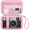 Picture of Canboc Carrying Case for Fujifilm X100V/ X100VI/ X100F/ X100S Digital Camera, Zipper Mesh Pocket fit USB Cable, Pink (Case Only)