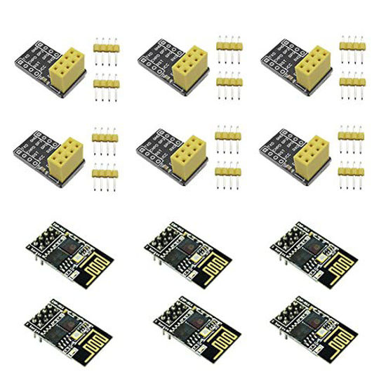 GetUSCart- 6 Sets ESP8266 ESP-01S WiFi Transceiver Module with ESP-01 ...