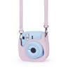 Picture of Riosin Instant Mini 12 Protective Camera Case for Fujifilm Instax Mini 12/11,Premium PU Leather Camera Bag Cover with Pocket and Removable&Adjustable Strap (Blossom Pink)
