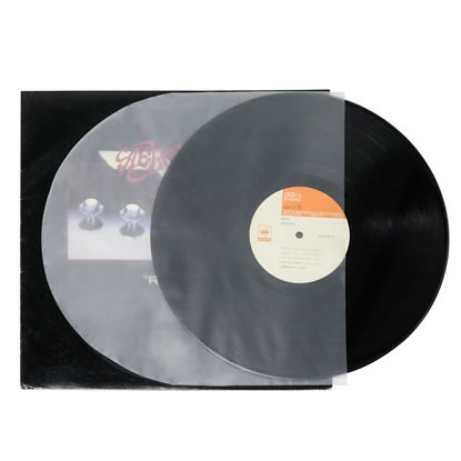 Picture of sdroceRyaM 100PCS LP Vinyl Record Inner Sleeves 12 Inches Anti-Static Plastic Round Bottom Protective Sleeves for Vinyl Record, Translucent