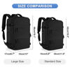 Picture of coofay Large Travel Backpack For Women Men Airline Approved Carry On Flight Luggage Waterproof Sports Casual Daypack Small For Hiking Black