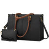 Picture of LOVEVOOK Laptop Bag for Women,15.6 Inch Laptop Tote Work Bags for Women, Vintage Leather Computer Bag Large Capacity Office Briefcase, Business Handbag Shoulder Bag 2PCs