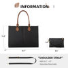 Picture of LOVEVOOK Laptop Bag for Women,15.6 Inch Laptop Tote Work Bags for Women, Vintage Leather Computer Bag Large Capacity Office Briefcase, Business Handbag Shoulder Bag 2PCs