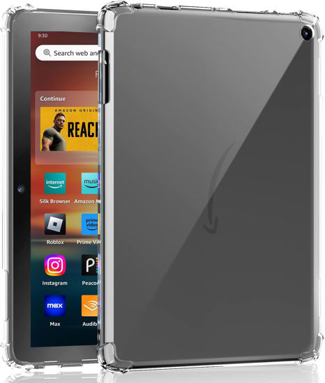 Picture of Clear Case for New Amazon Fire HD 8 & 8 Plus Tablet 8"(2024 release/2022-12th Generation), JvKzaen Clear Soft Flexible TPU Back Cover Shell for Amazon Fire HD 8 & Fire HD 8 Plus Tablet Transparent