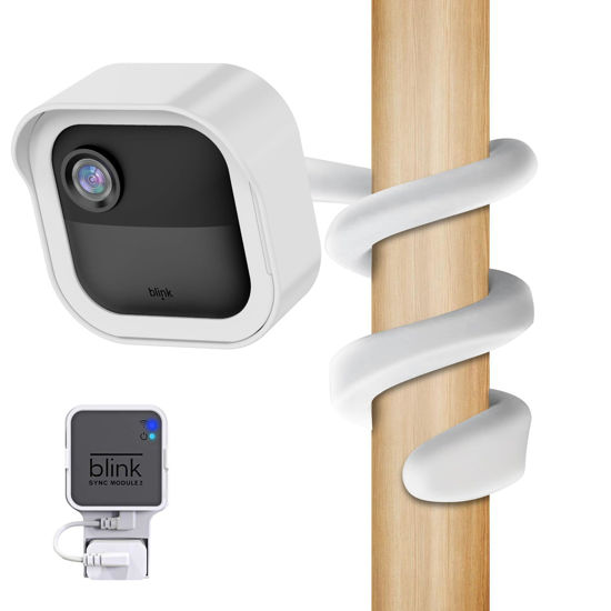 Picture of All-New Flexible Twist Mount Compatible with Blink Outdoor (4th &3rd Gen), Weather Proof Protective Housing with Blink Sync Module Wall Mount (White)