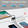 Picture of Powered USB Hub 10Gbps, 10 Port USB 3.1 Gen 2 Hub with 7 USB 3.1 Data Ports, 3 Fast Charging Ports, 36W Power Adapter, Type A and Type C Cable, Aluminum USB Data Hub for Mac, PC, Laptop