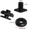 Picture of LUORNG 2PCS Hot Shoe Adapter 3/8 Male to 1/4 Female Single Layer Hot Shoe Bracket Extension Screw Flash Stand Tripod Phone Holder Photography Tripod Plate Converter for Video Lights Monitors