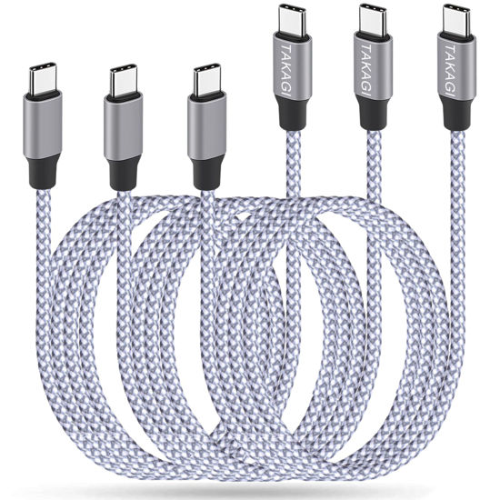 Picture of USB C Cable,for iPhone 16 15 Pro Max Fast Charger Cord braided USB C to USB C Cable 60W 6ft 3Pack Data Sync Type C Cable for iPhone 15 16 Plus/iPad Mini 6,Pro 12.9/MacBook Pro/Air 4/5/Galaxy S24/23/22