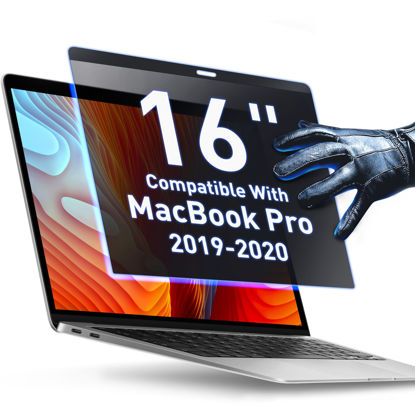Picture of Magnetic Privacy Screen Compatible with MacBook Pro 16" 2019, 2020 Anti-Blue Light Anti-Glare Laptop Screen Protector Filter Blue Light Blocking Filter