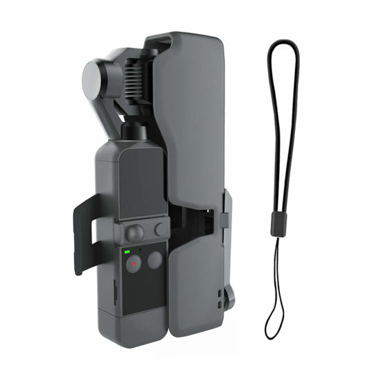 Picture of RCGEEK Protect Case Compatible with DJI Osmo Pocket 2 with Extra Spare TF Card Slot Portable Hard OSMO Pocket 2 Carrying Case Storage Box with Lanyard Plastic Holder Storage Protector Cover